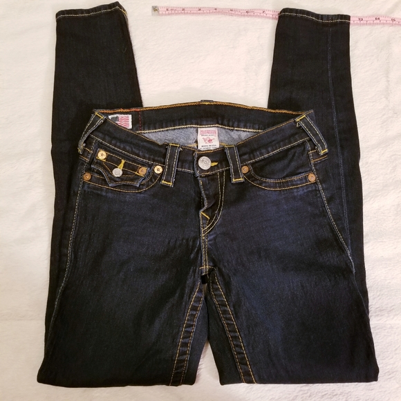 ๐ป True Religion Dark Wash Low-Rise Skinny Jeans - Picture 3 of 8